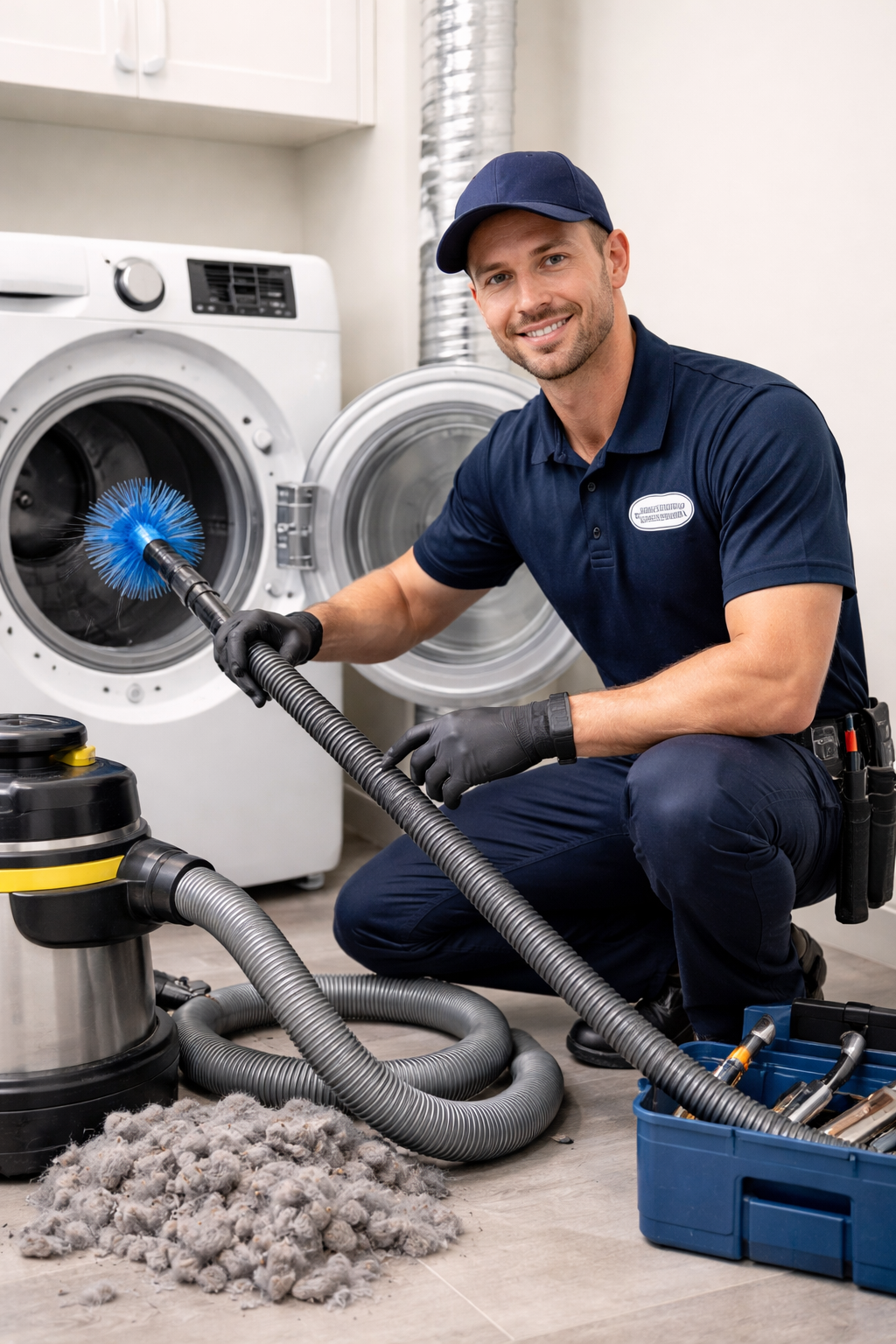 Dryer vent cleaning specialist at a Frisco home